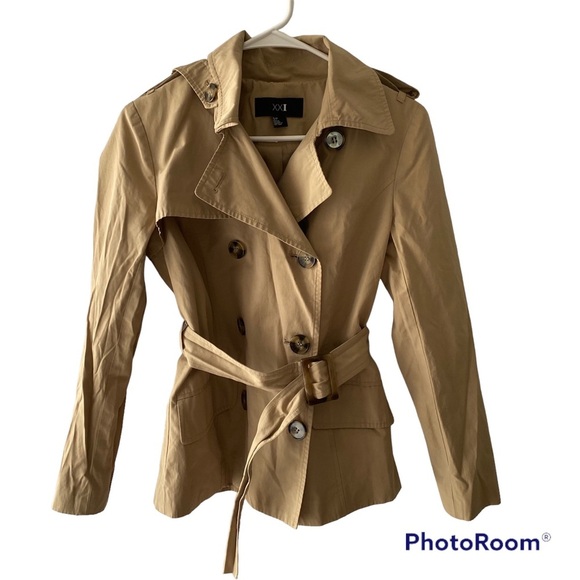 NWOT XXI Raincoat in tan. SZ S PETITE. - Picture 12 of 12